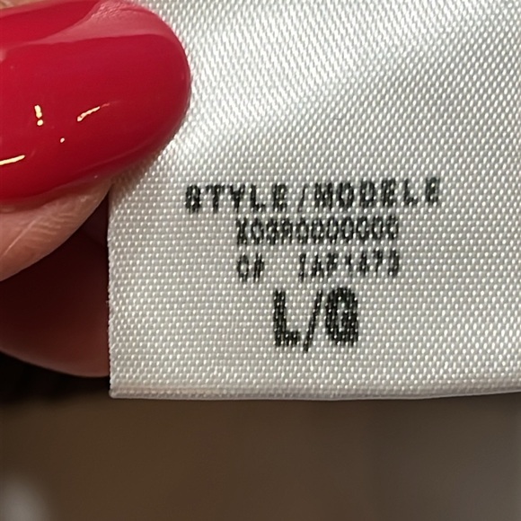 BROWN GUESS USA cream striped Sweater full ZIP up Pockets mock neck mens large L - Picture 3 of 16